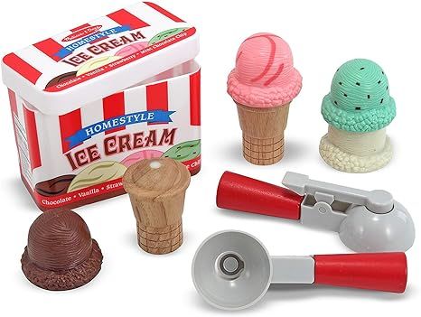 Melissa & Doug Scoop and Stack Ice Cream Cone Magnetic Pretend Play Set | Amazon (US)