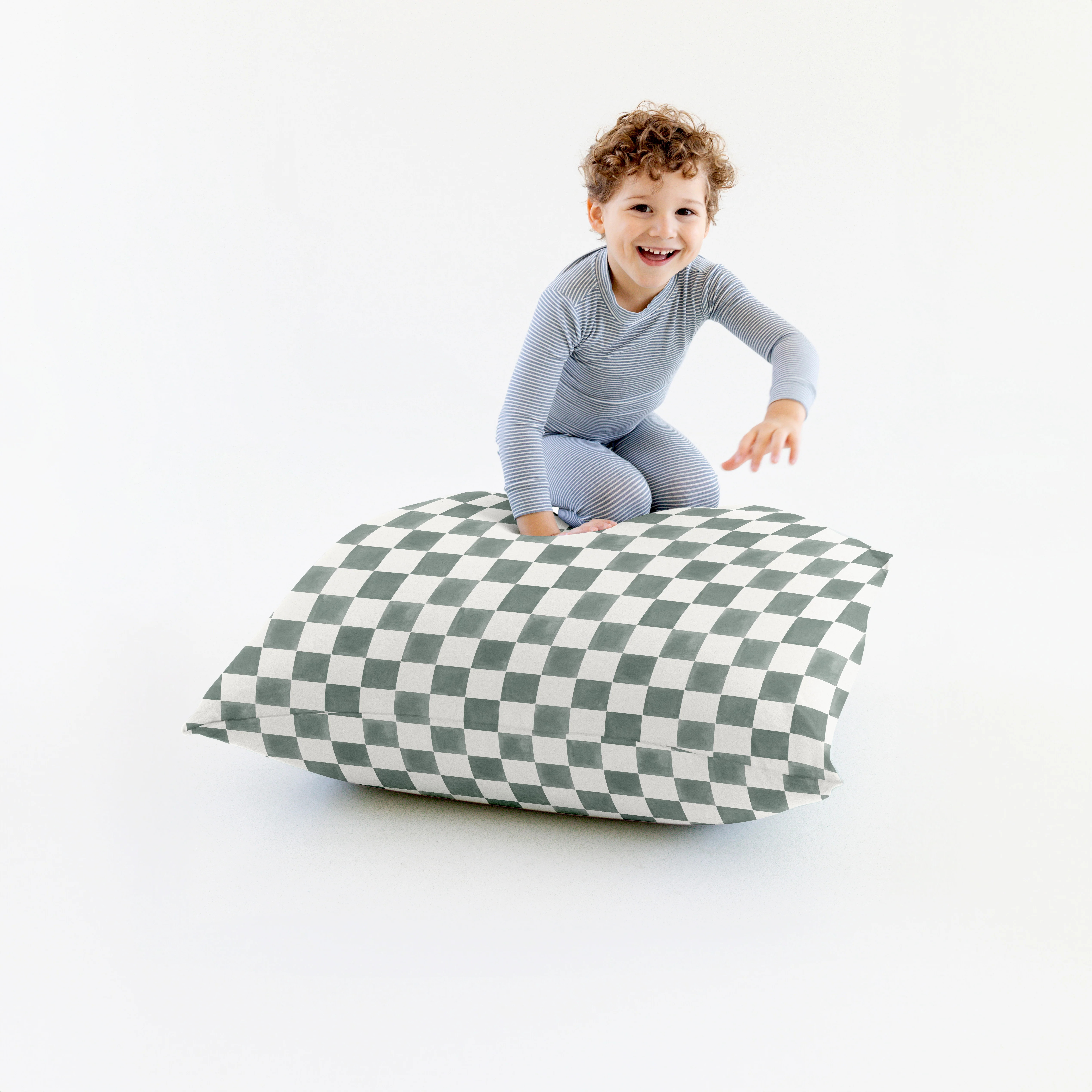 Checker Matcha Bean Bag | Toki Mats