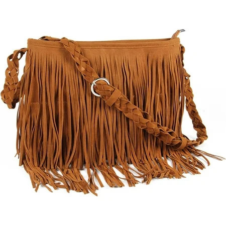YOUI-GIFTS Fringe Hobo Purse Bags for Women Vintage Fringe Crossbody Bag Small Envelope Tassel Shoulder Bags | Walmart (US)