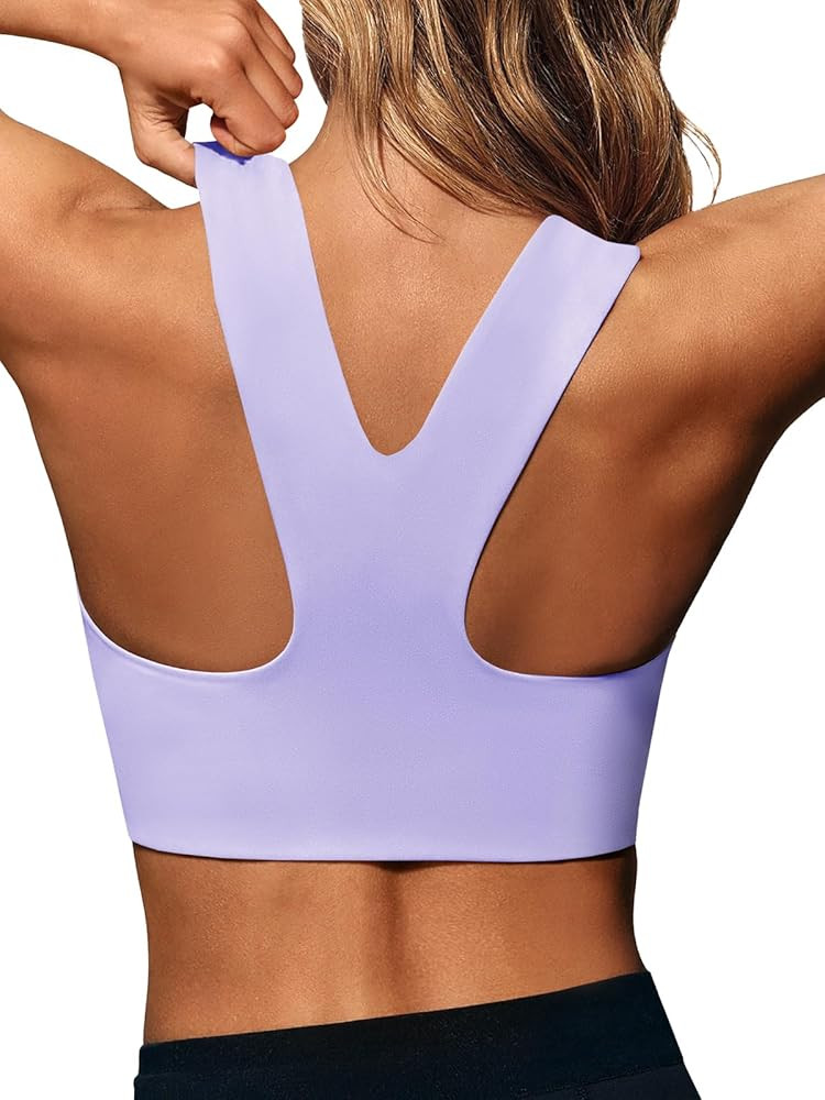 Aoysky Womens Buttery Soft Square Neck Sports Bras Workout Crop Tops | Amazon (US)