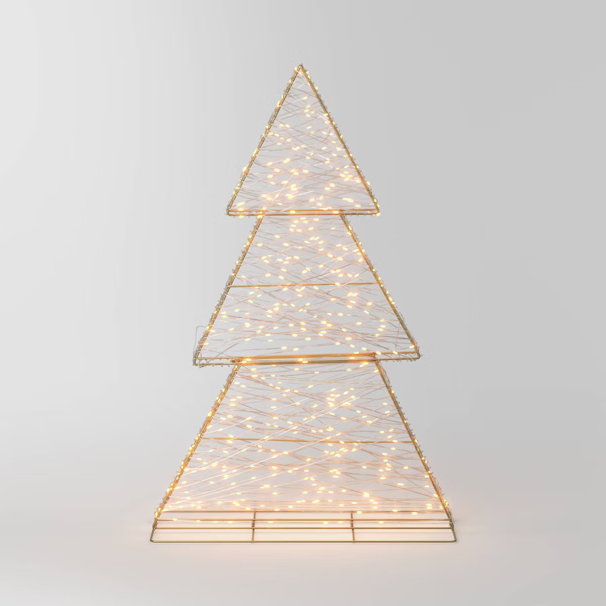 LED Champagne Metal Tree Christmas Novelty Sculpture Light with White Color Light Bulb - Wondersh... | Target