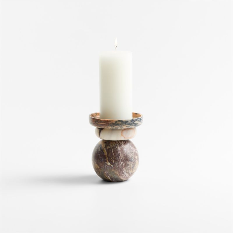 Volley Mixed Marble Pillar Holder 6" by Venus Williams | Crate & Barrel