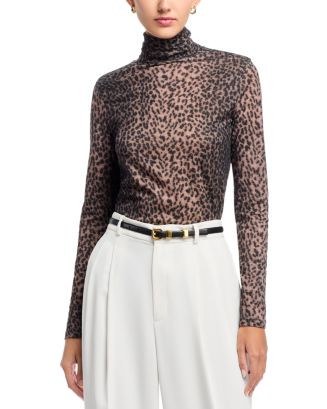 Leopard Print Turtleneck Top | Bloomingdale's (US)