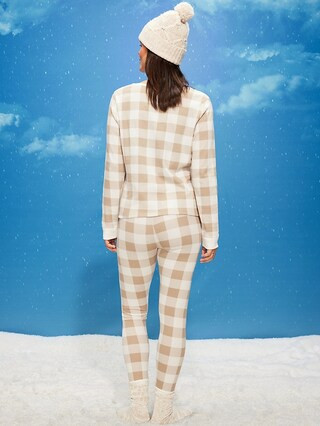 High-Waisted Printed Waffle Pajama Leggings for Women | Old Navy (US)