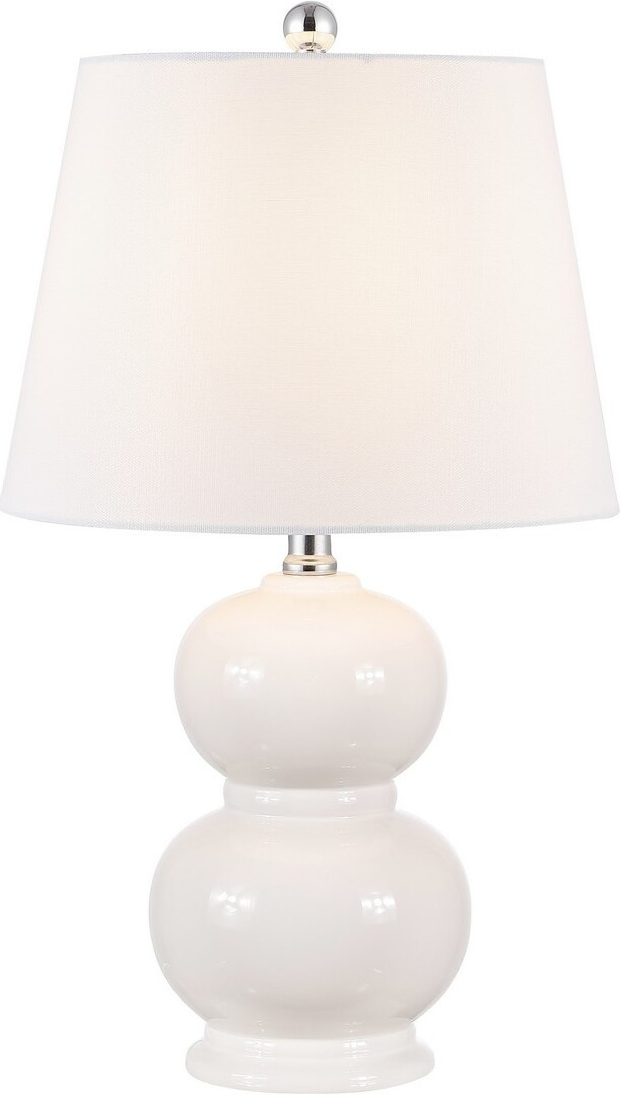 Everlee Glass Table Lamp in Ivory | 1stopbedrooms
