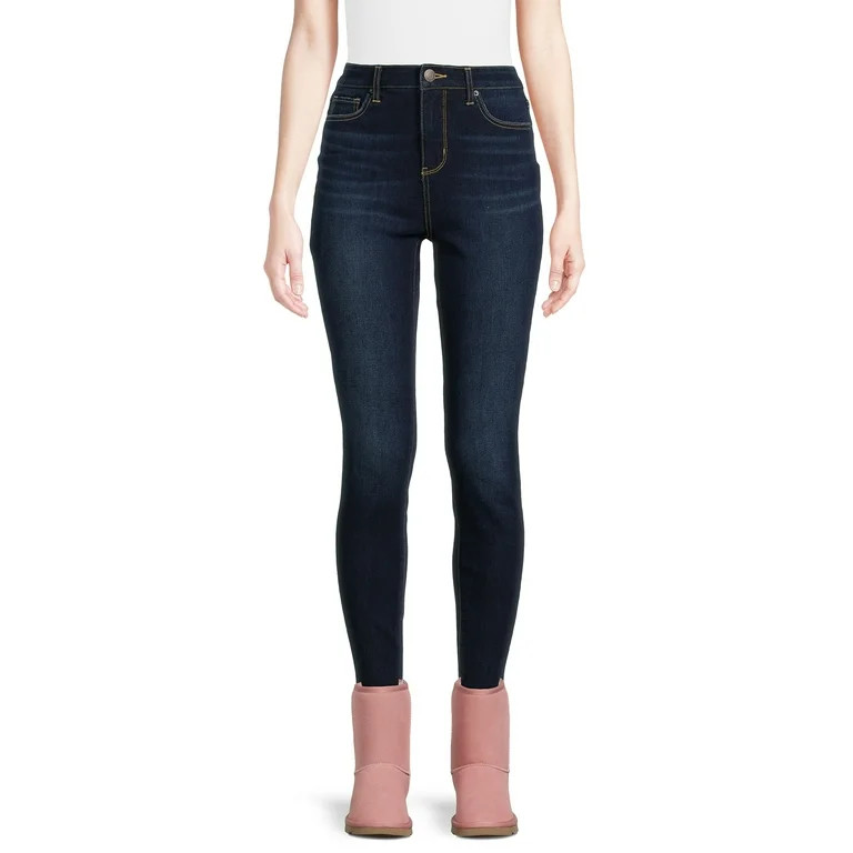 Time and Tru Women's High Rise Skinny Jeans, 27" Inseam - Walmart.com | Walmart (US)