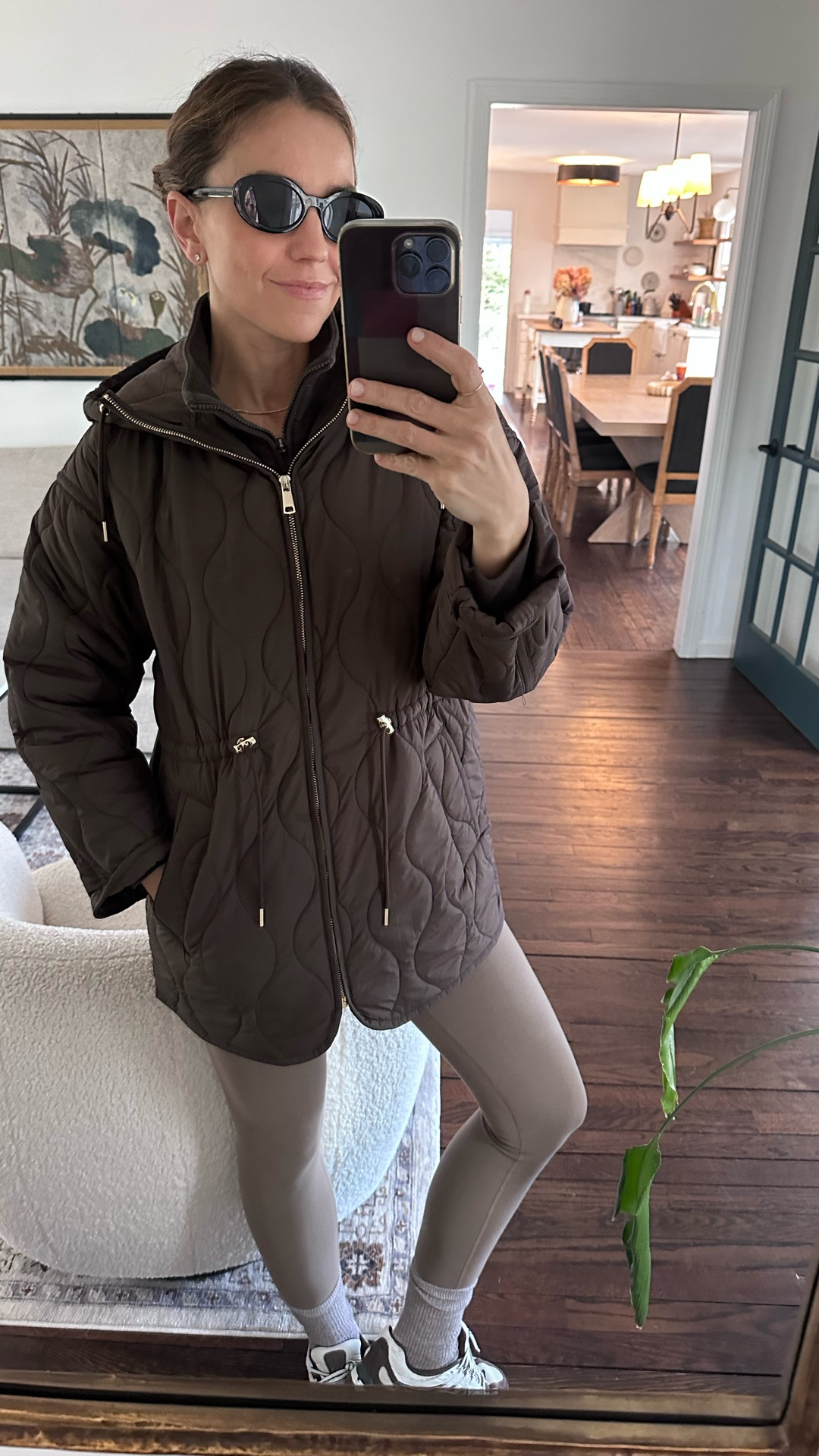 Water-repellent quilted coat for spring weather in New England 

#LTKootd