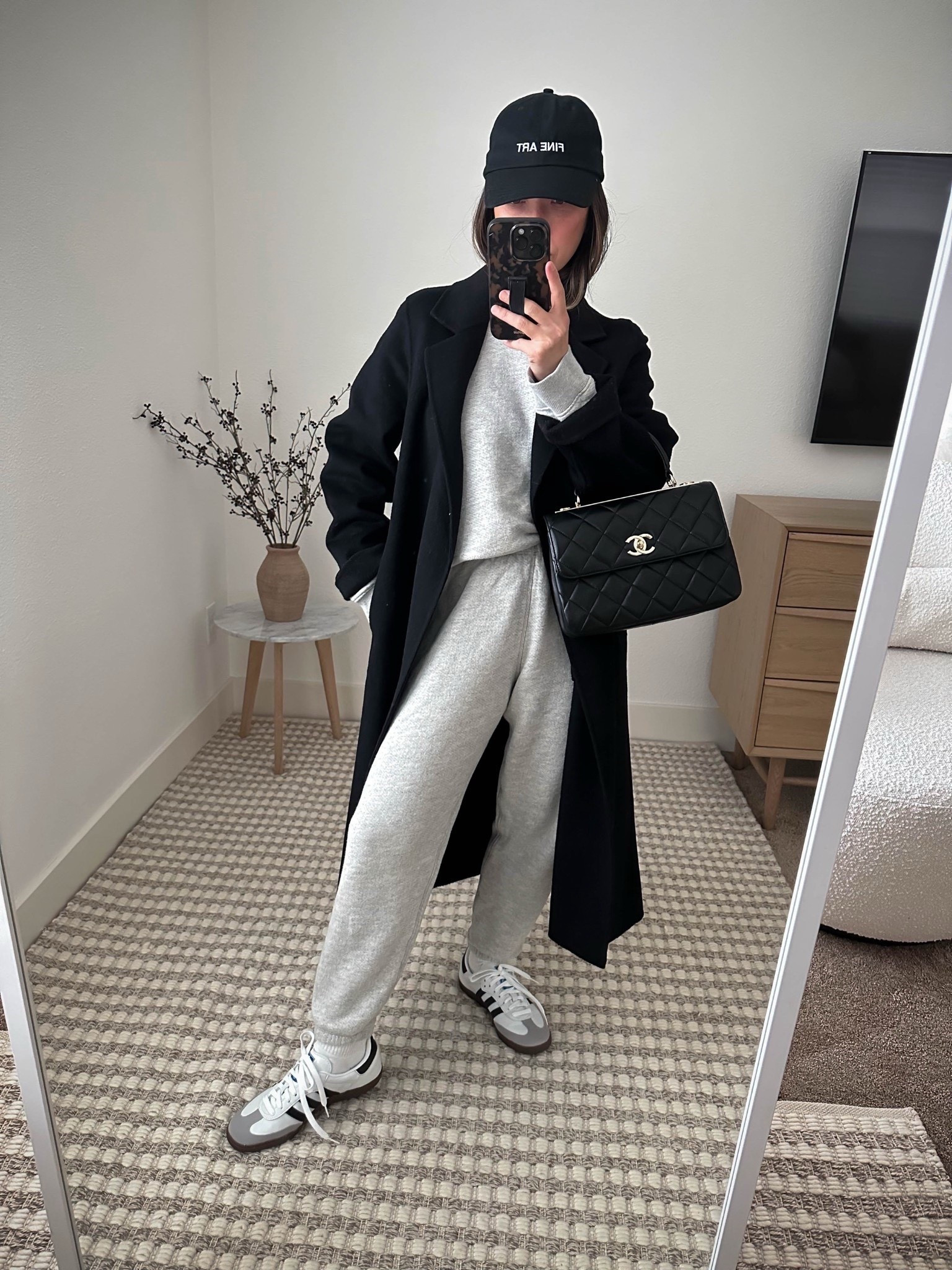 These Jenni Kayne sweat sets have been a winter wardrobe staple of mine for 4+ years. Elevated and petite-friendly sweats to leave the house in. Pricey, but quality is amazing. On sale! 

Mango handmade belted coat xxs (current version is long and more tts)
Jenni Kayne sweatshirt medium Color: Light Grey
Jenni Kayne sweatpants xs Color: Light Grey
Adidas Samba 4.5 mens
Chanel Trendy CC small
Fine Art hat (old)

Petite style, winter outfits, athleisure 


#LTKSaleAlert #LTKPetite #LTKSeasonal