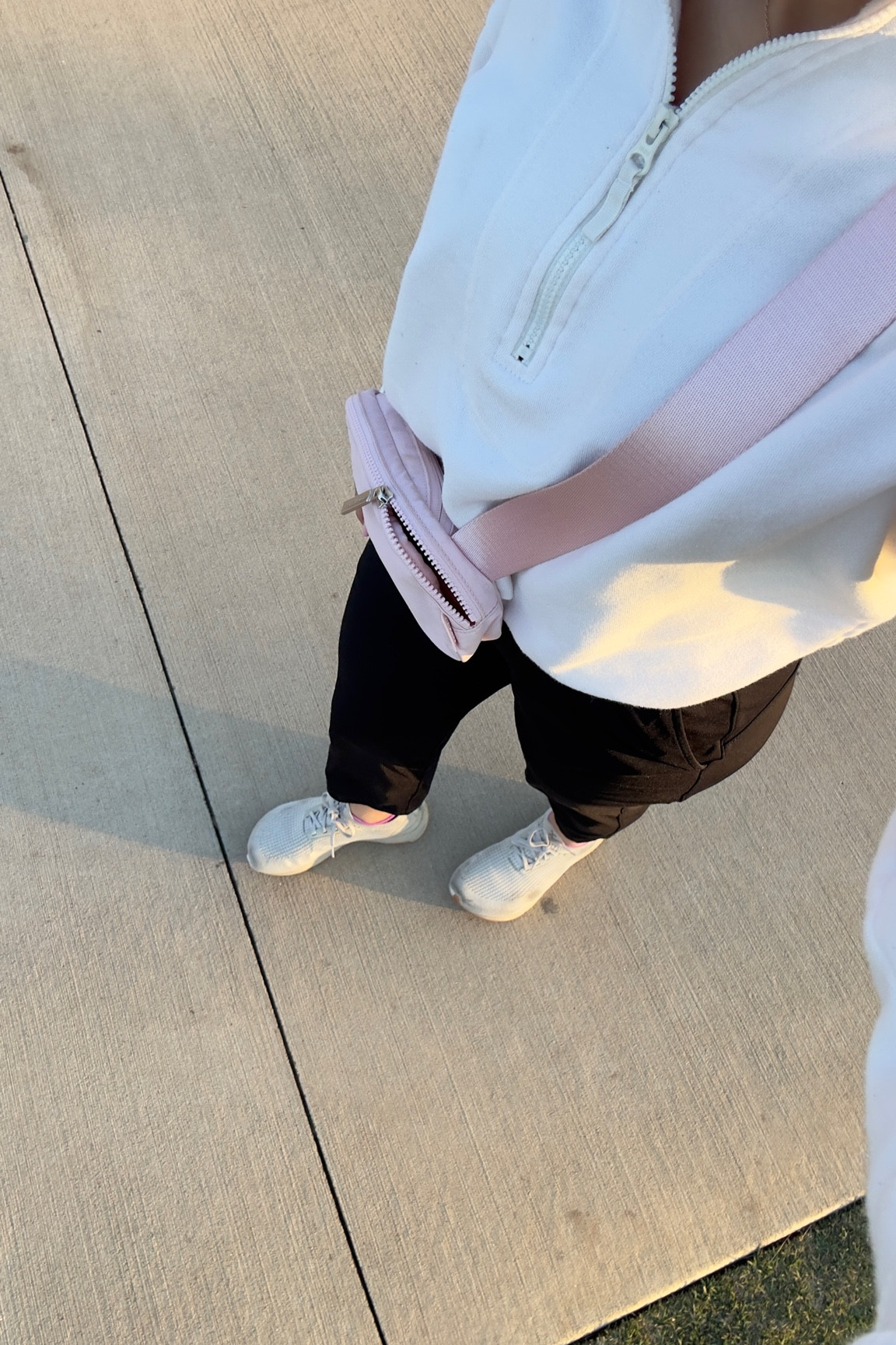 The two things I wear the most is this belt bag and the Amazon pants that come in short. 

I’m wearing the black pants in size small short for size reference I’m 5’. This pants hit right at my ankle. 

Belt bag is the light pink. Adjustable. Fits my phone, my small makeup bag and a small wallet. 

#LTKfitness