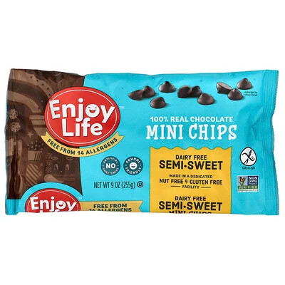 Enjoy Life Foods, 100% Real Chocolate Mini Chips, Semi-Sweet, 9 oz (255 g) | iHerb