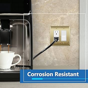 LIDER Decorator Switch or Receptacle Metal Wall Plate, Stainless Steel Outlet Cover, Corrosion Re... | Amazon (US)