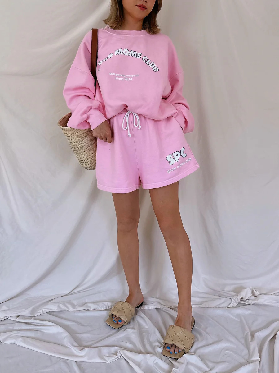 Peach Good Moms Club Short | Sun Peony Coconut