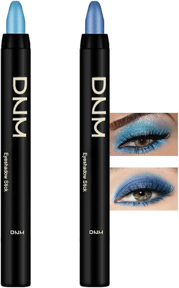 Kaely 2Pcs Bright Blue Eyeshadow Stick for Older Women, Metallic Shimmer Glitter Cream Eye Shadow... | Amazon (US)