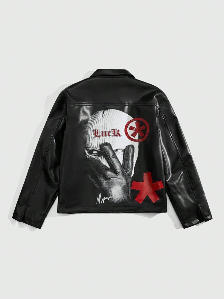 ROMWE Street Life Men's Graphic Print Pocket Casual Windbreaker Jacket & Coat, Versatile | SHEIN