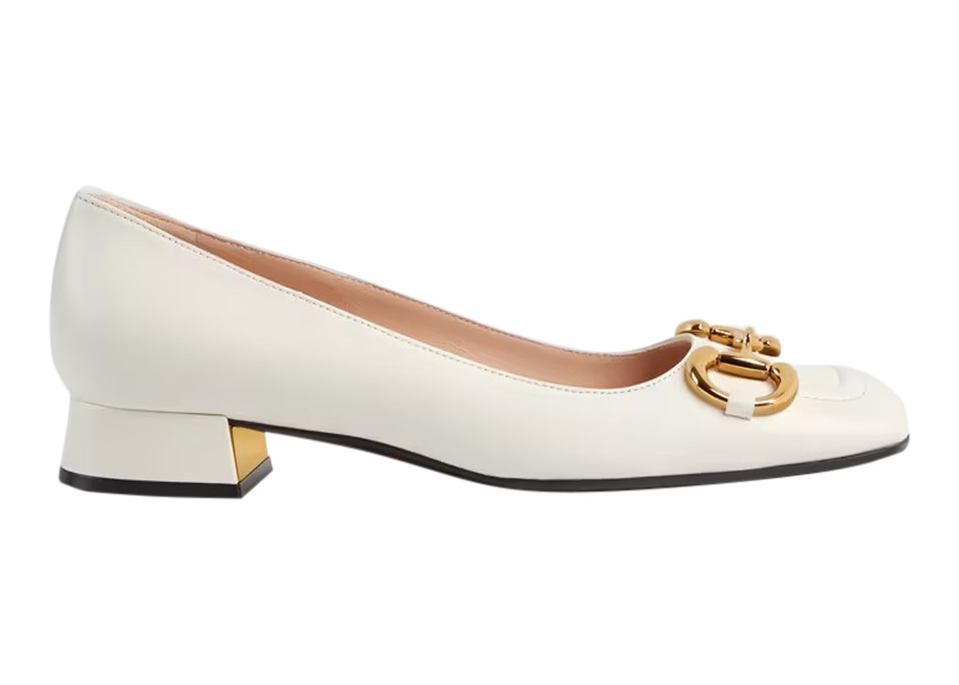 Women's Gucci Horsebit Ballet Flat Leather Sneakers in White/Gold | StockX