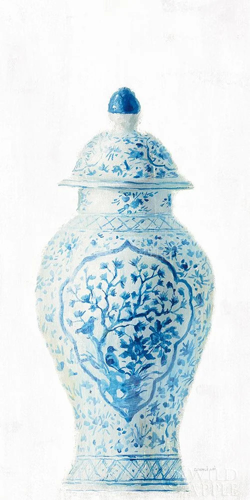 Ginger Jar I on White Crop Poster Print by Danhui Nai (20 x 10) | Walmart (US)