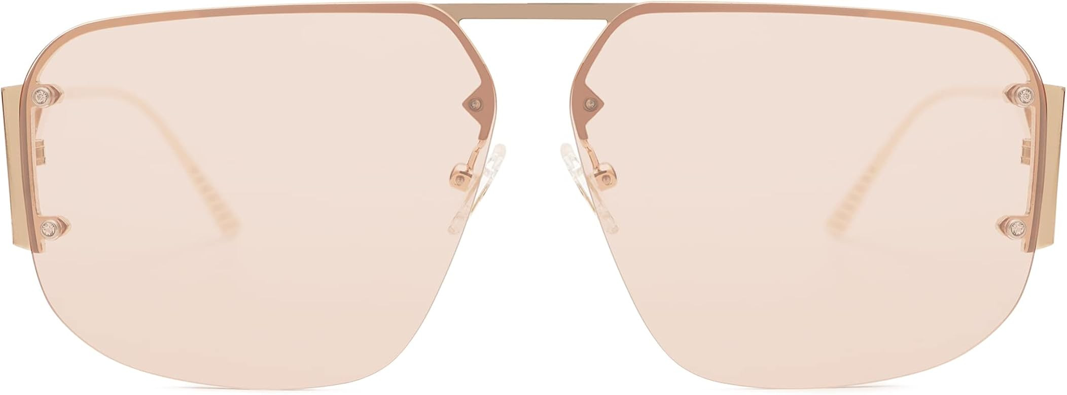 SOJOS Trendy Aviator Sunglasses Mens Womens Retro Metal Rimless Frame Shades Lentes De Sol Para M... | Amazon (US)