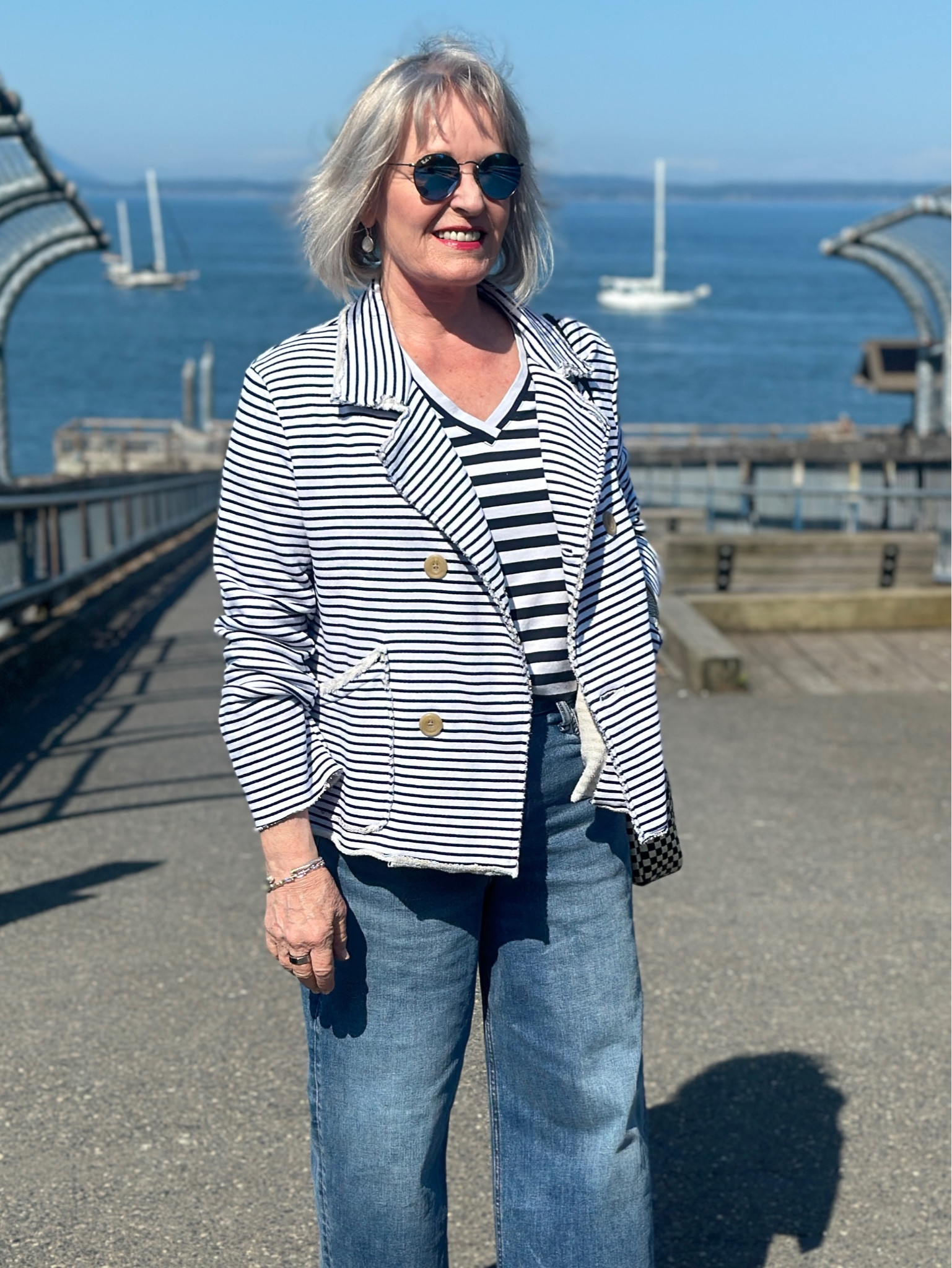 Coastal style in stripes 

#LTKOver50Style 

#LTKU #LTKOver40