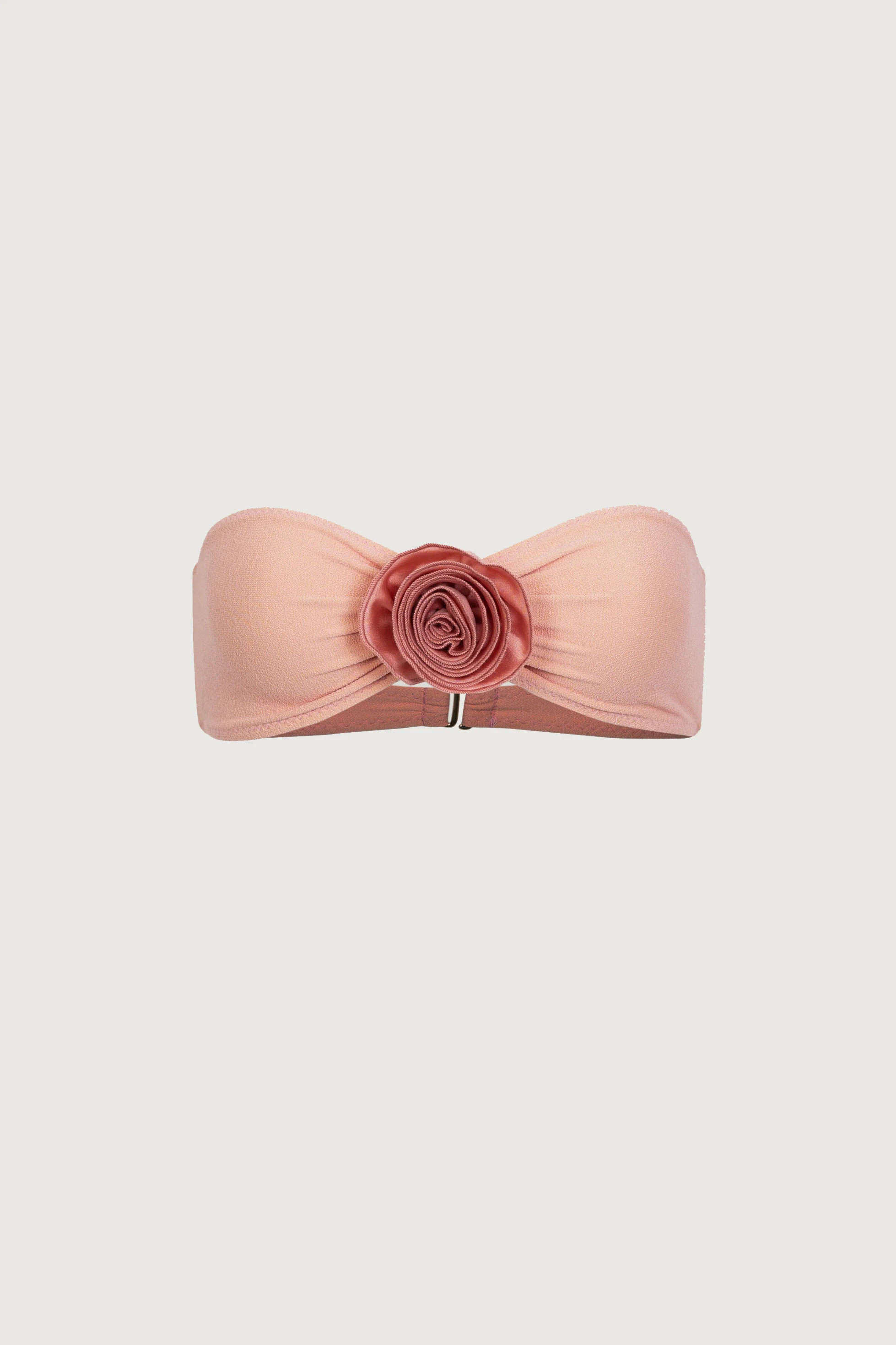 Rosette Bandeau Top (Faux Suede Blush/Blush) | SAME