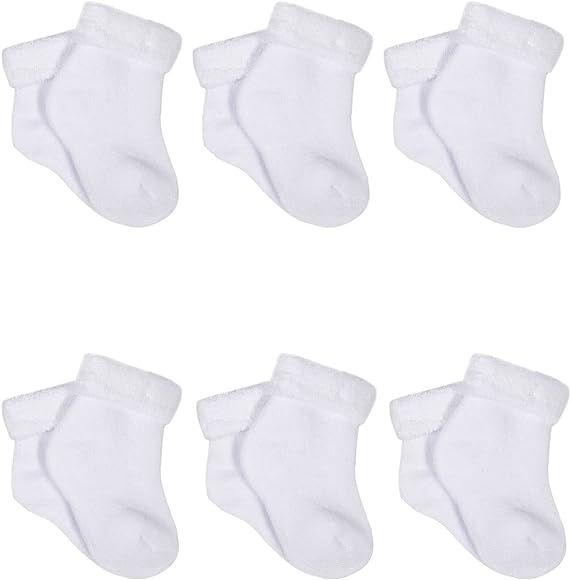 Gerber baby-girls 6-pair Sock | Amazon (US)