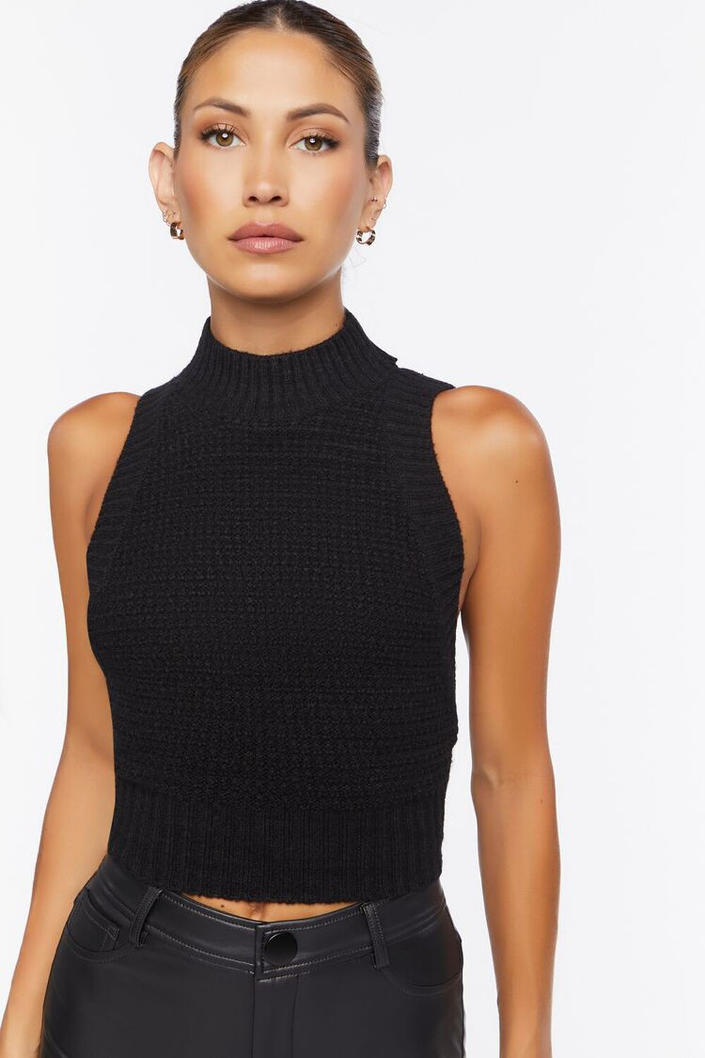 Sweater-Knit Mock Neck Top | Forever 21 | Forever 21 (US)