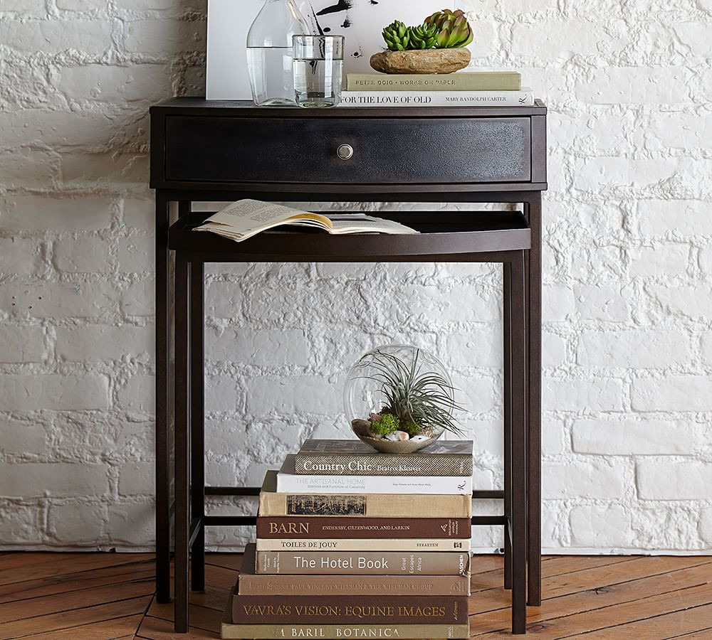 Woodrow 24" Metal Nesting Nightstand | Pottery Barn (US)