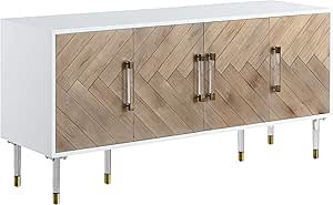 Meridian Furniture 315 Jive Collection Modern | Contemporary White Lacquer Sideboard/Buffet with ... | Amazon (US)