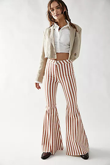 Just Float On Printed Flare Jeans | Free People (Global - UK&FR Excluded)