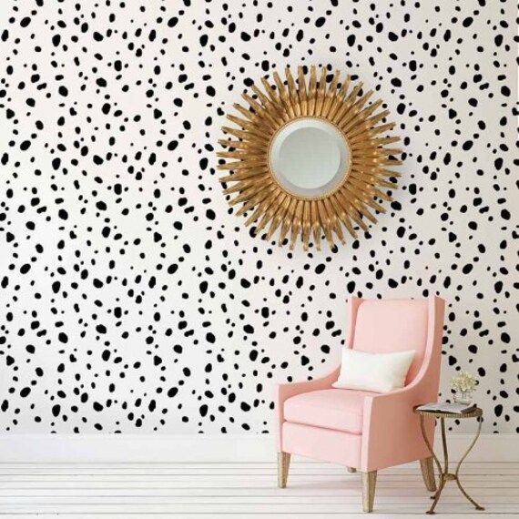 Dalmatian Spots Allover Stencil - Better than Wallpaper - Easy to Use! - Great for a Quick Room Reno | Etsy (US)
