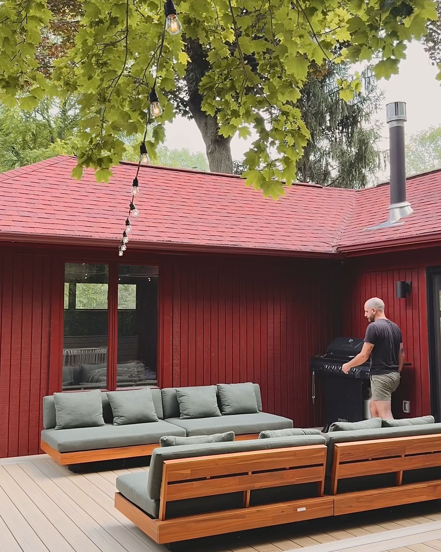 The back deck is furnished! Low slung sofas, bistro tables, and the modularity to make it work for us in any scenario. Now to add a fireplace between the loveseats!

#LTKSeasonal