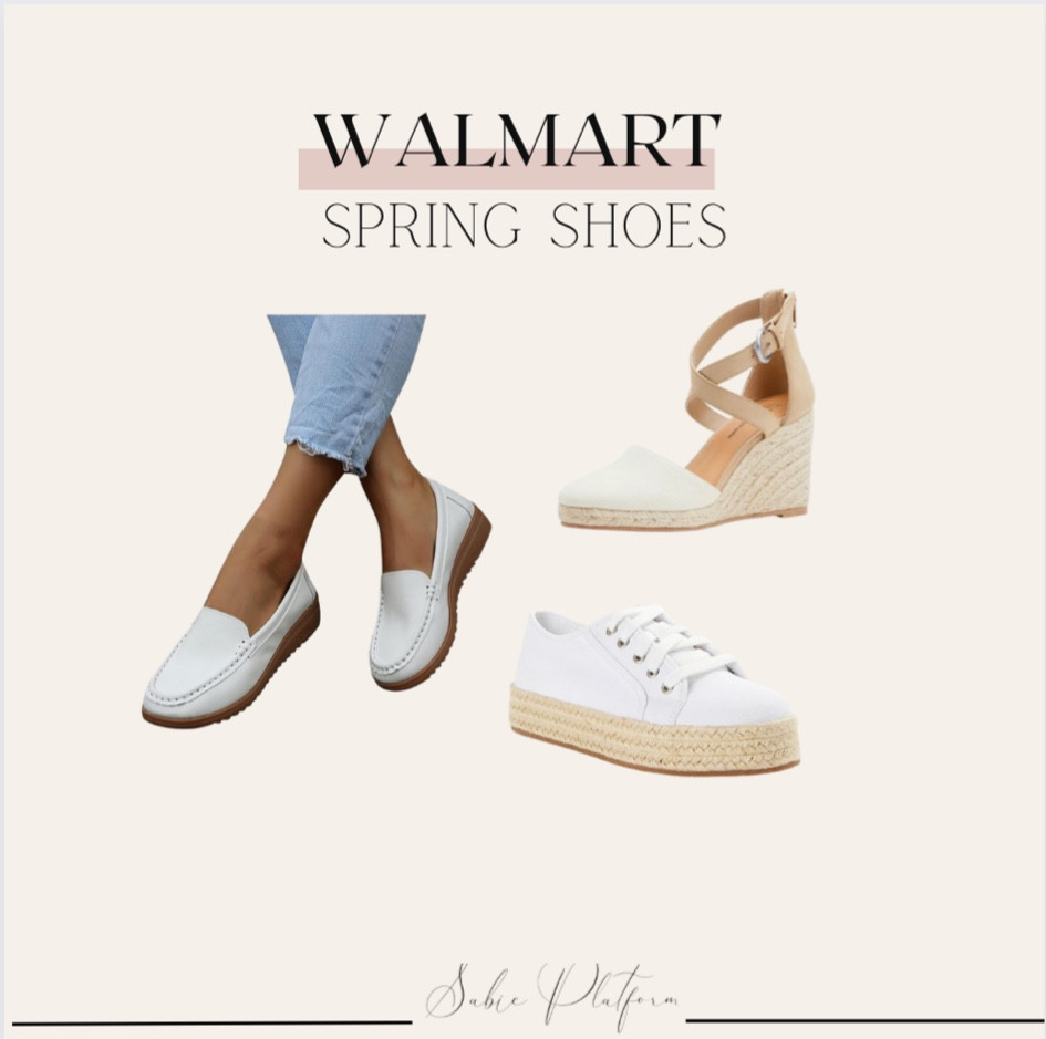 Walmart, spring shoes, spring sandals, wedge sandals, wedge heels, sneakers, white sneakers, vacation, resort, travel, sabic platform 

#LTKshoecrush #LTKSeasonal #LTKFind
