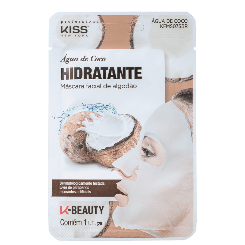 Kiss New York Água de Coco
        
            
                 - Máscara Hidratante 20ml | Beleza Na Web (BR)