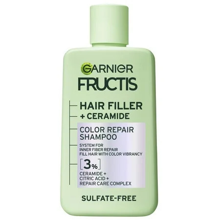 Garnier Fructis Hair Filler Color Repair Shampoo, Colored, Bleached Hair, Adults, Color Treated, 10.1 fl oz | Walmart (US)