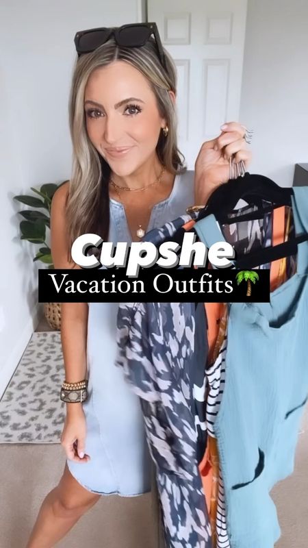 If you’re heading on a vacation these cupshe items are for you! I’m wearing size small in all except the denim dress, I sized down wearing xs

Use my code: Stylin15 to save 15% off sitewide on orders $65+ 

#LTKStyleTip #LTKFindsUnder50 #LTKSaleAlert