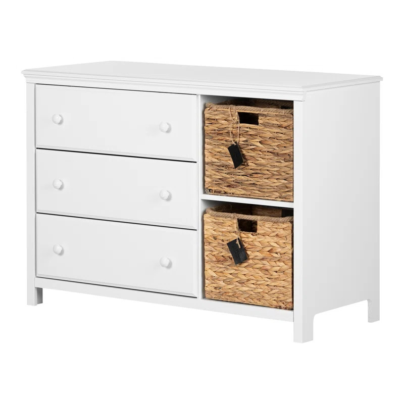 Cotton Candy 3 Drawer Combo Dresser with Cubbies | Wayfair North America