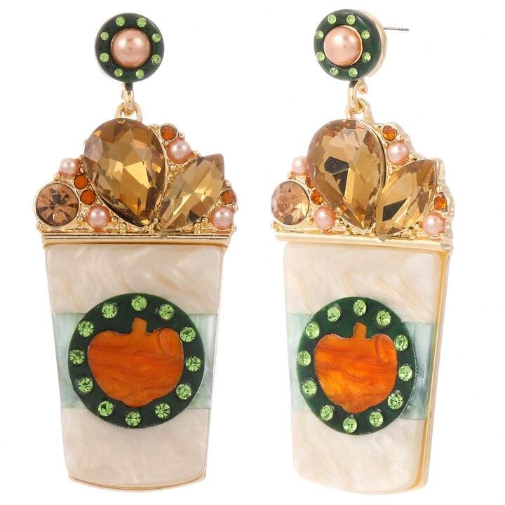 1pair Fashionable Cute Coffee Cup Shaped Earrings For Women Everyday Wear | SHEIN USA | SHEIN