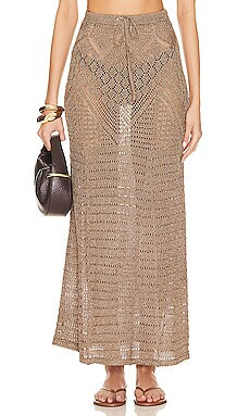 Tularosa Rhosa Metallic Skirt in Bronze from Revolve.com | Revolve Clothing (Global)