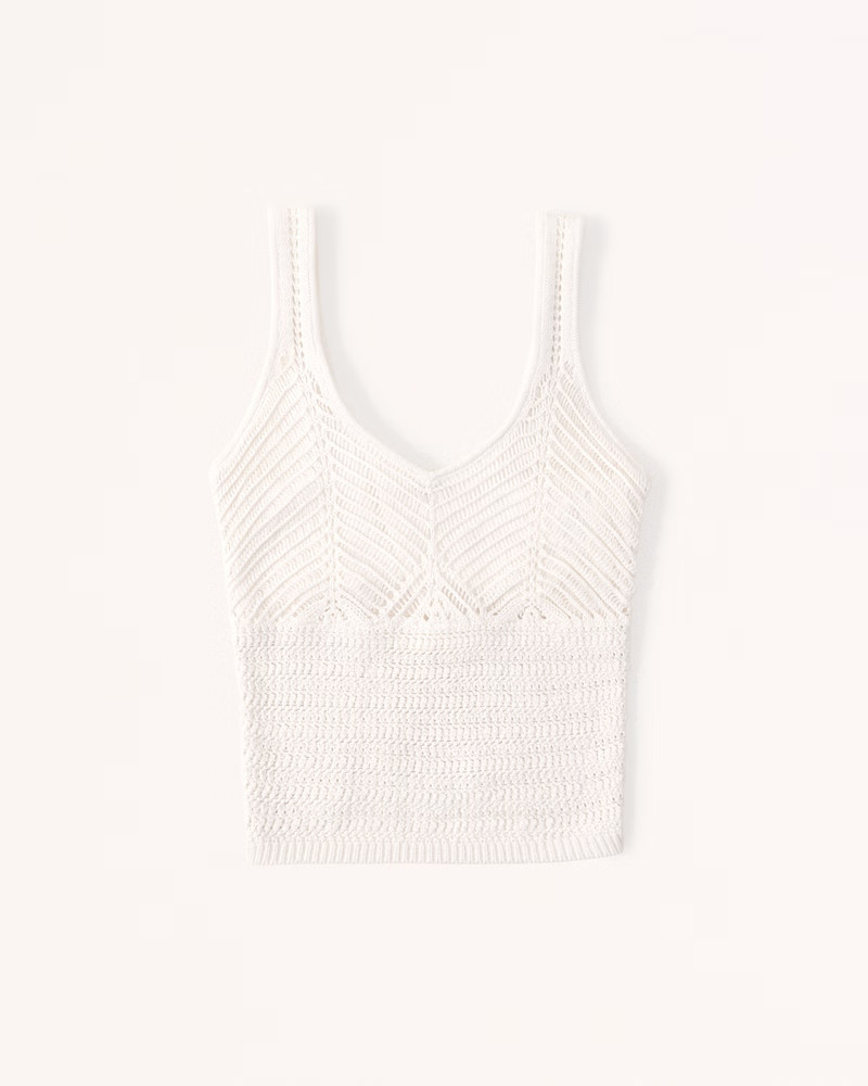 Shaped Crochet Sweater Tank | Abercrombie & Fitch (US)