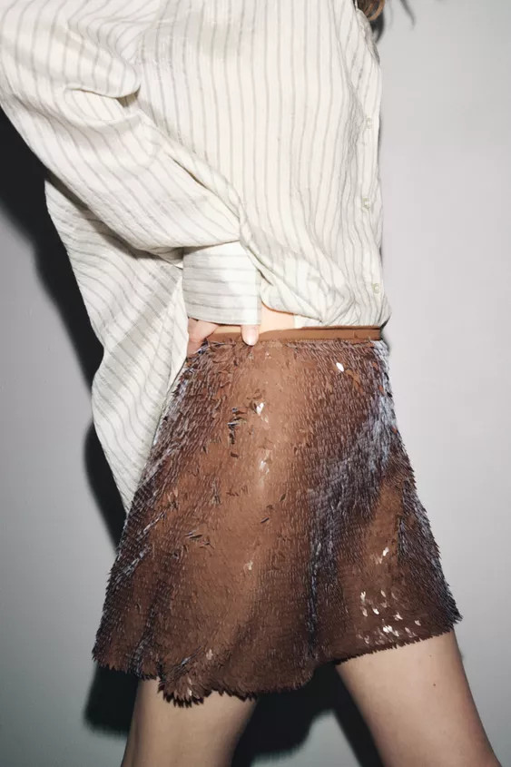 SEQUIN MINI SKIRT | Zara UK