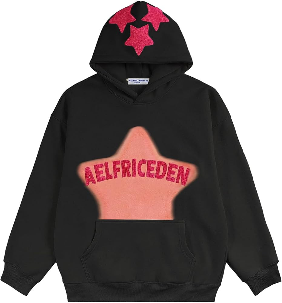 Aelfric Eden Graphic Hoodies for Men Y2K Printed Hoodie Sweatshirt Casual Oversized Long Sleeve V... | Amazon (US)
