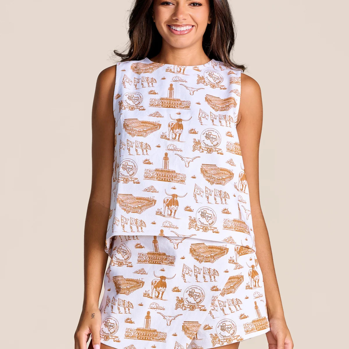 The Team Toile Denim Tank | Texas | Stewart Simmons
