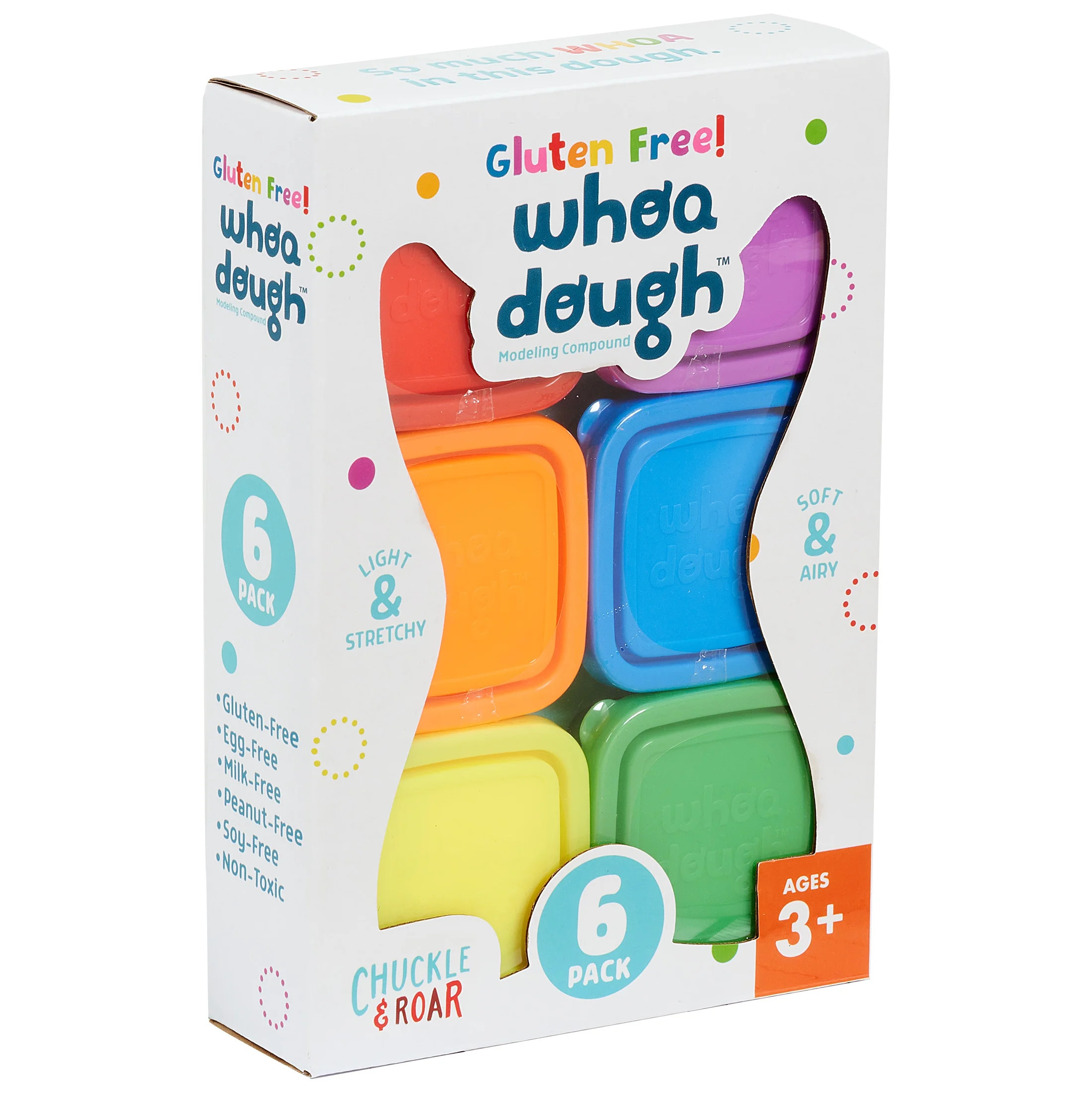 Chuckle & Roar Whoa Dough Modeling Compound 6-Color Pack for Children Ages 3+, by Buffalo Games | Walmart (US)