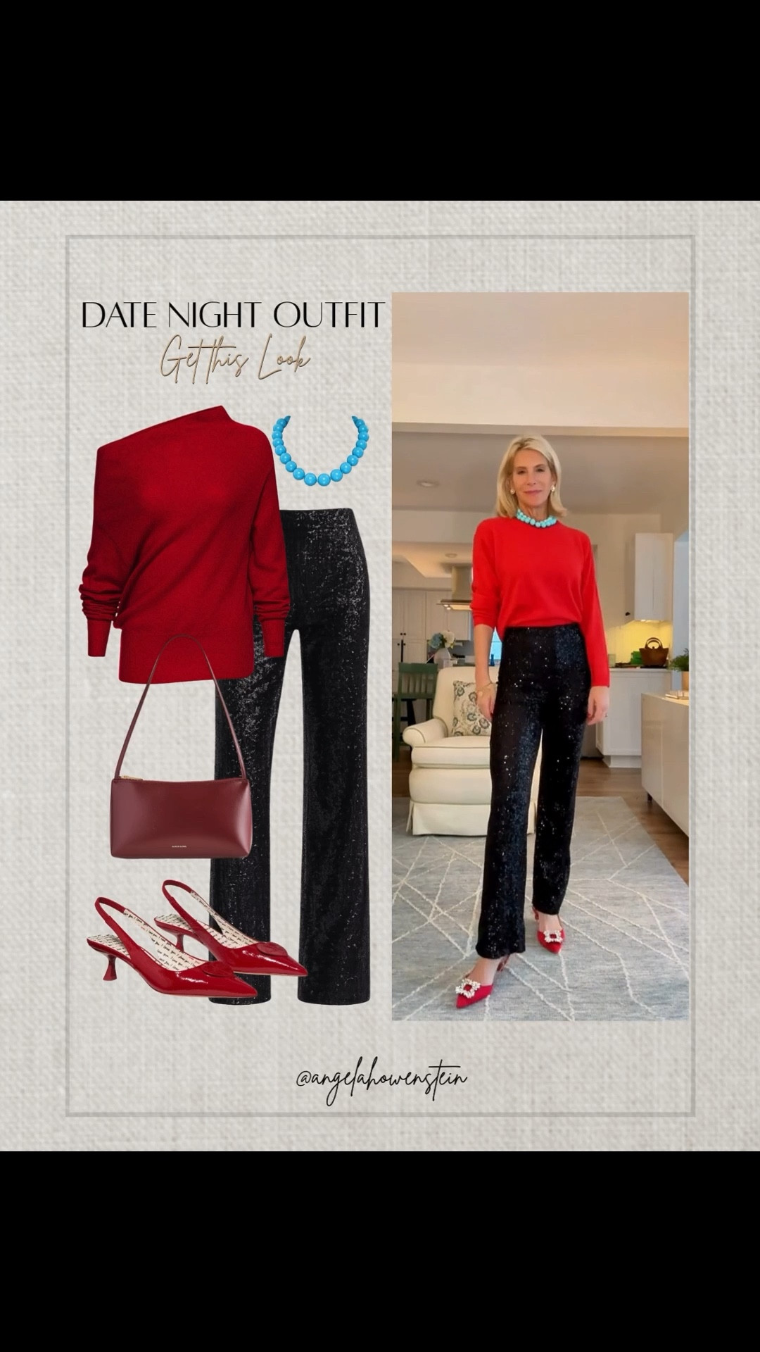 This is my kind of date night look.
The exact sweater and shoes are sold out, but I found some great similar options that totally work.

#datenightstyle #ltkfinds #ltkstyle #effortlesslook #valentinesoutfit #redtop  #easyoutfit #over40style

#LTKootd #LTKValentine #LTKOver40