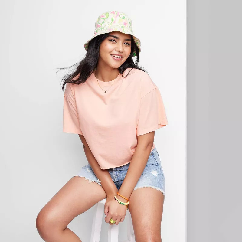 Women's Short Sleeve Relaxed Fit Cropped T-Shirt - Wild Fable™ | Target