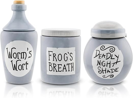 Silver Buffalo Disney The Nightmare Before Christmas Sally's Mini Storage Jars 3-Piece Set Replic... | Amazon (US)