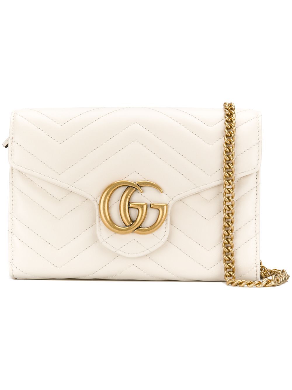 Gucci GG Marmont matelassé crossbody bag - White | FarFetch Global