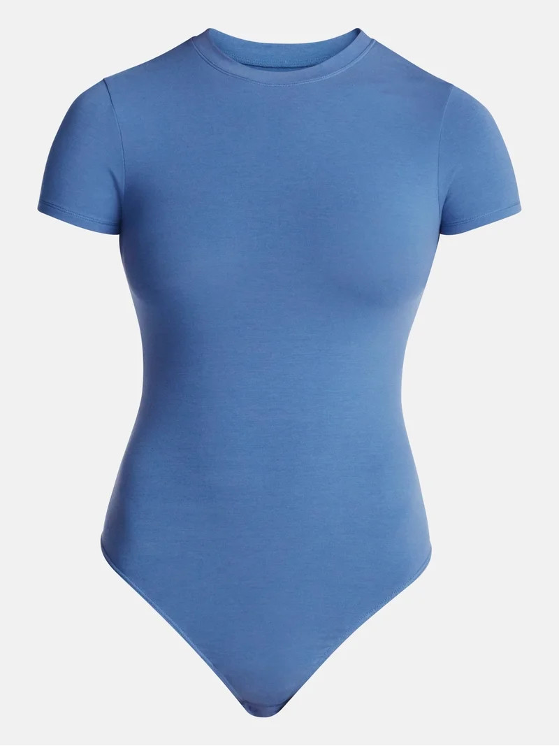 No Boundaries Cotton Stretch T-Shirt Bodysuit, Women's XS-XXXL | Walmart (US)