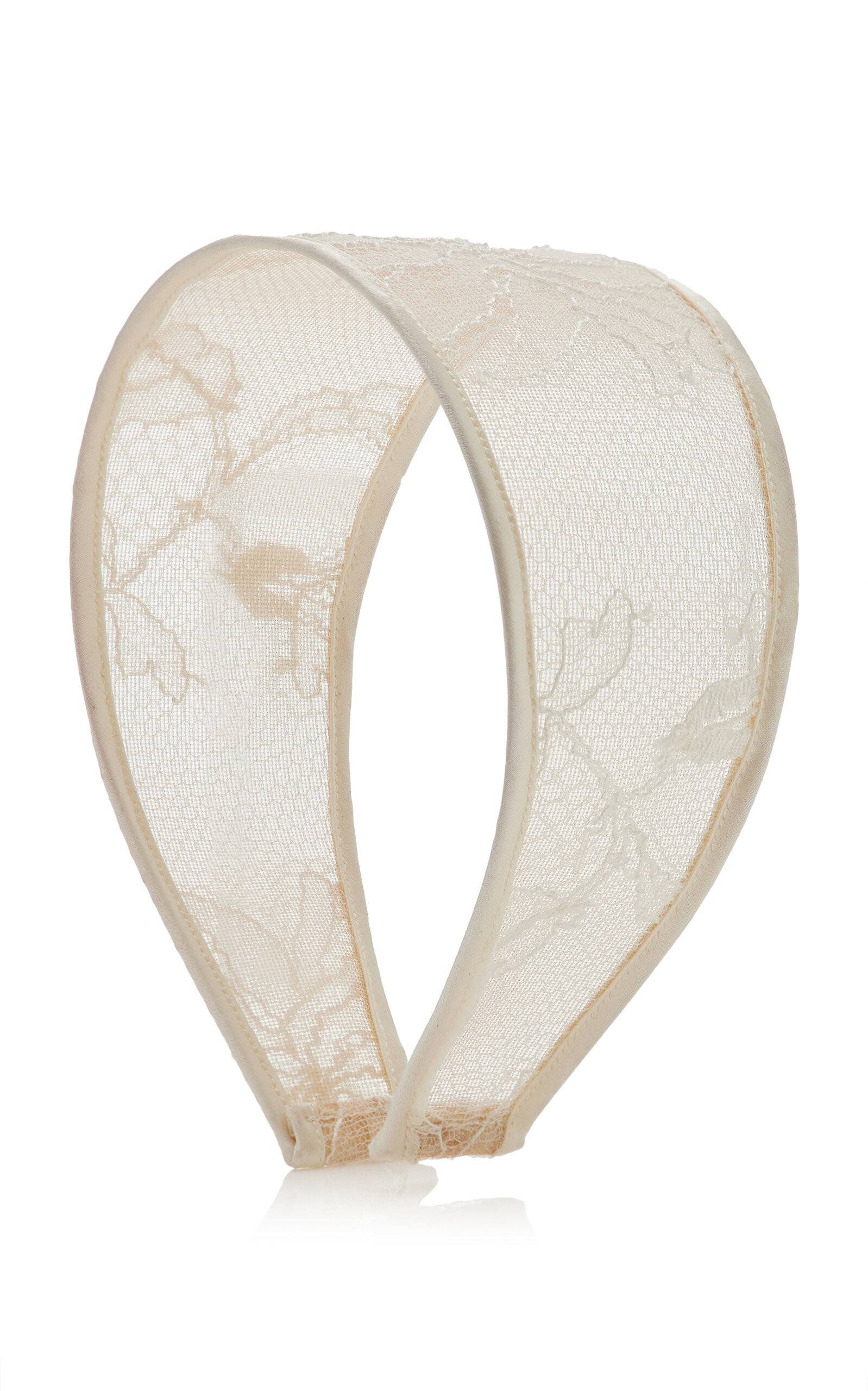 Lelet NY - Giselle Wide Cotton Lace Headband - White - OS - Moda Operandi | Moda Operandi (Global)