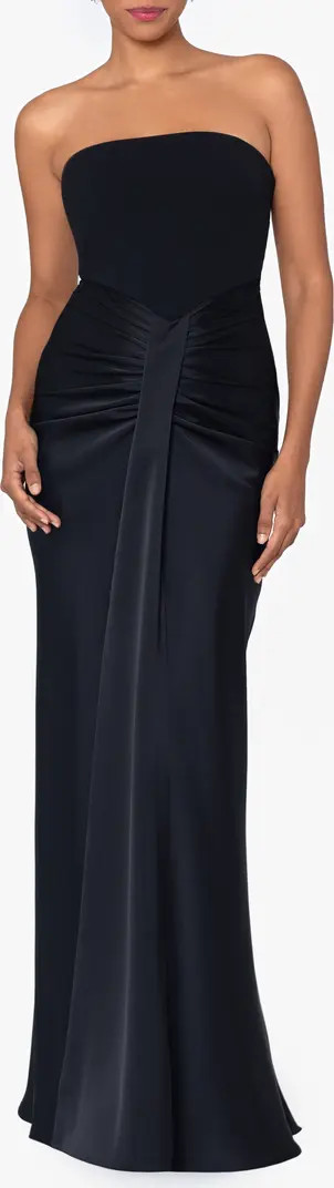 Betsy & Adam Strapless Satin Gown | Nordstrom | Nordstrom