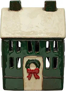 Creative Co-Op 4' L x 3-1/4'W x 5-1/2'H Hand-Painted Stoneware House, Reactive Glaze, Green, Crea... | Amazon (US)